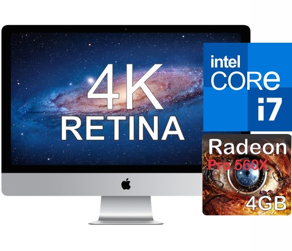 Imac 2017 22" i7, 16GB memoria, 512GB SSD, 4GB VGA, retina 4K, swap